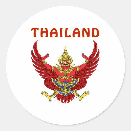 Sticker Rond Armoiries De Thaïlande (Devant)