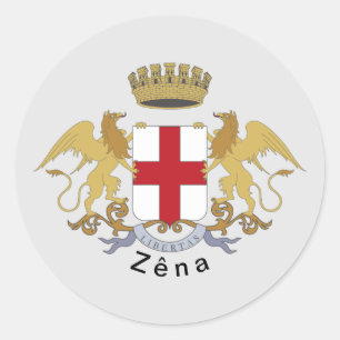 Sticker Rond Armoiries de Zêna (Gênes, Ligurie)