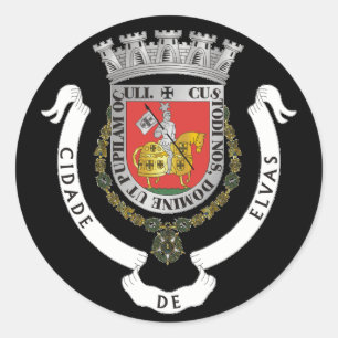Sticker Rond Armoiries d'Elvas, Portugal