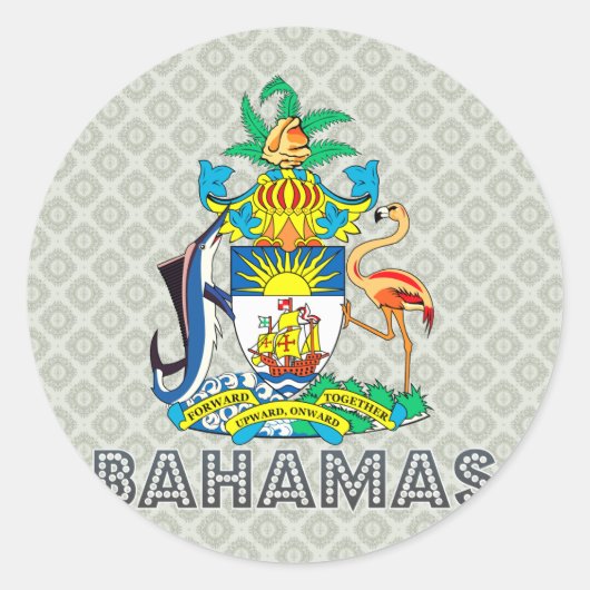 Sticker Rond Armoiries des Bahamas (Devant)