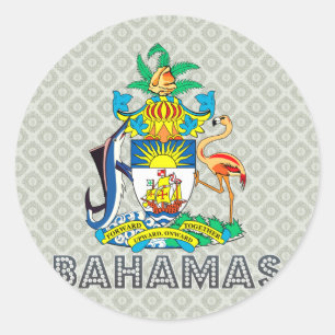 Sticker Rond Armoiries des Bahamas