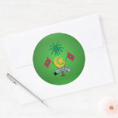 Sticker Rond Armoiries des Maldives (Enveloppe)