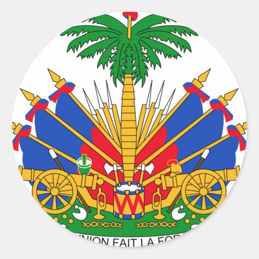 Sticker Rond Armoiries d'Haïti (Devant)