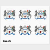 Sticker Rond Armoiries du Botswana (Feuille)