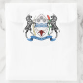 Sticker Rond Armoiries du Botswana (Sac)