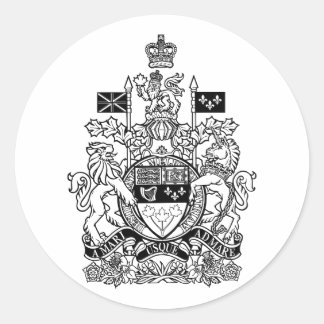 Sticker Rond Armoiries du Canada - Cimetière du Canada
