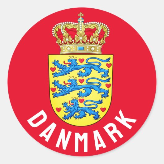 Sticker Rond Armoiries du Danemark (Devant)