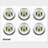 Sticker Rond Armoiries du Gabon (Feuille)