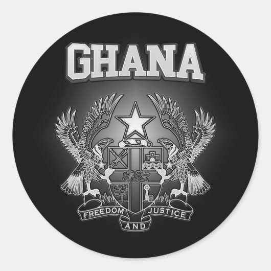 Sticker Rond Armoiries du Ghana (Devant)