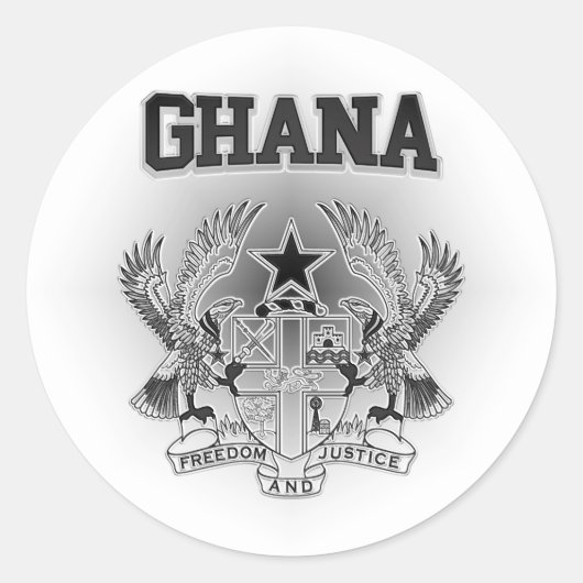 Sticker Rond Armoiries du Ghana (Devant)