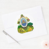 Sticker Rond Armoiries du Honduras (Enveloppe)
