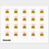 Sticker Rond Armoiries Du Myanmar (Feuille)