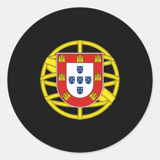 Sticker Rond Armoiries du Portugal (Devant)