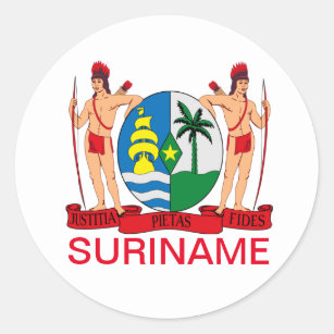 Sticker Rond Armoiries du Suriname
