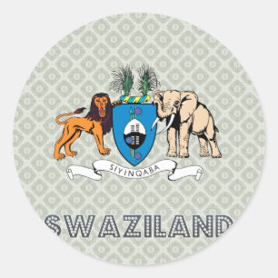 Sticker Rond Armoiries du Swaziland