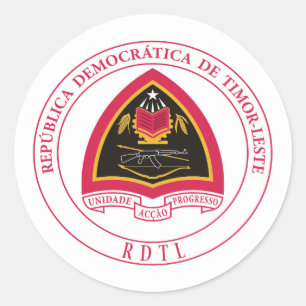 Sticker Rond Armoiries du Timor oriental, Timor oriental