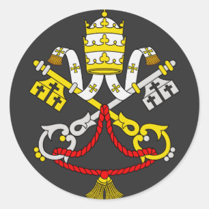 Sticker Rond Armoiries du Vatican