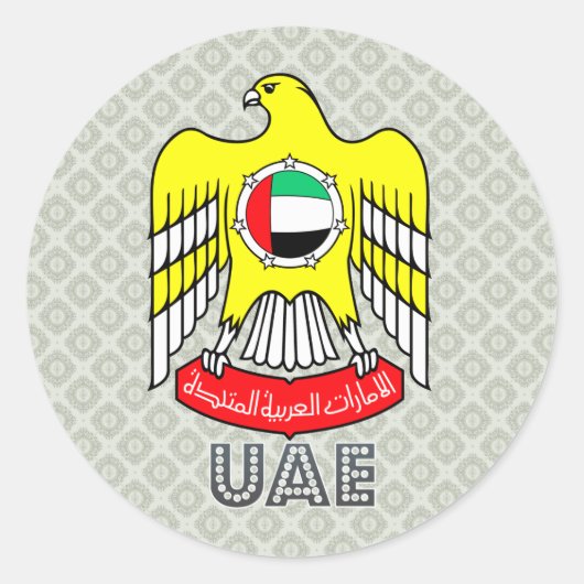 Sticker Rond Armoiries d'Uae (Devant)