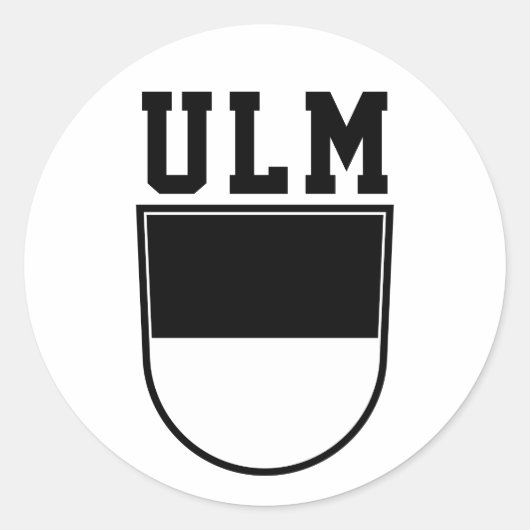 Sticker Rond Armoiries d'Ulm - ALLEMAGNE (Devant)