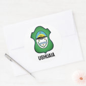 Sticker Rond Armoiries d'Ushuaia - Argentine (Enveloppe)