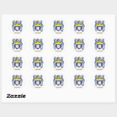 Sticker Rond Armoiries en coton (Feuille)