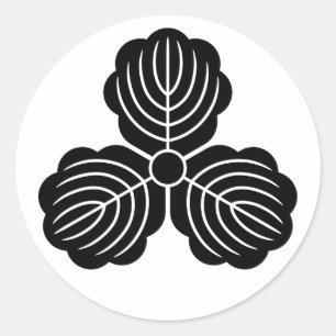 Sticker Rond [Armoiries familiales] trois feuilles ork