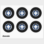 Sticker Rond Armoiries grecques (Feuille)