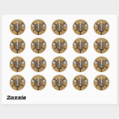 Sticker Rond Armoiries médiévales (Feuille)