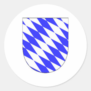 Sticker Rond Armoiries officielles Bavière Allemagne Symbole