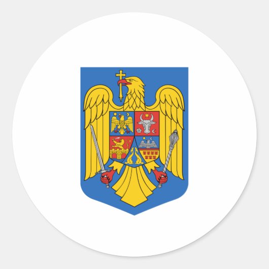 Sticker Rond Armoiries roumaines (Devant)