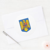 Sticker Rond Armoiries roumaines (Enveloppe)