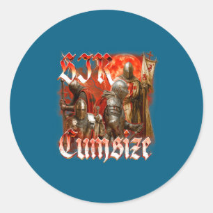 Sticker Rond Armure de Chevalier Médiéval Château Renaissance S