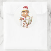 Sticker Rond Armure de Dieu - Garçon (Sac)