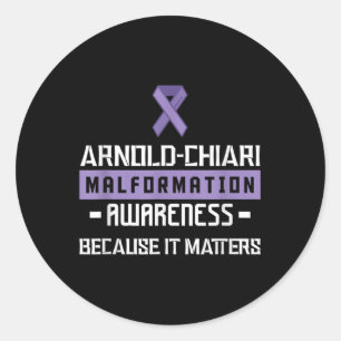 Sticker Rond Arnold Chiari Malformation Guerrier S Sensibilisat
