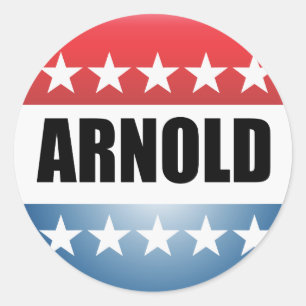 STICKER ROND ARNOLD SCHWARZENEGGER