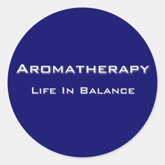 Sticker Rond Aromathérapie - Texte blanc (Devant)
