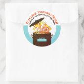 Sticker Rond Arômes éclatants cuisine pot soupe sauce à la cons (Sac)