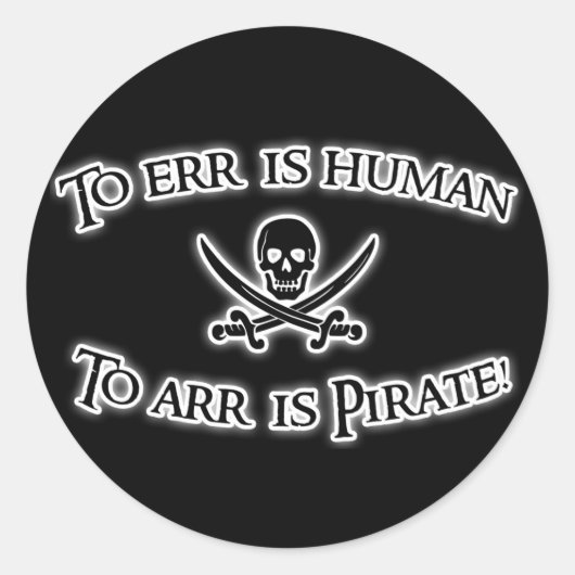 Sticker Rond Arr est Pirate ! (Devant)