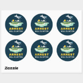 Sticker Rond Arrestation de Bill Clinton Epstein (Feuille)