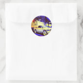 STICKER ROND ARRÊT DE CAMION DE NIVEAU MOYEN (Sac)