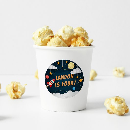 Sticker Rond Arrêt de l'explosion | Anniversaire de enfant pers