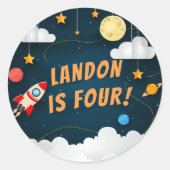 Sticker Rond Arrêt de l'explosion | Anniversaire de enfant pers (Devant)