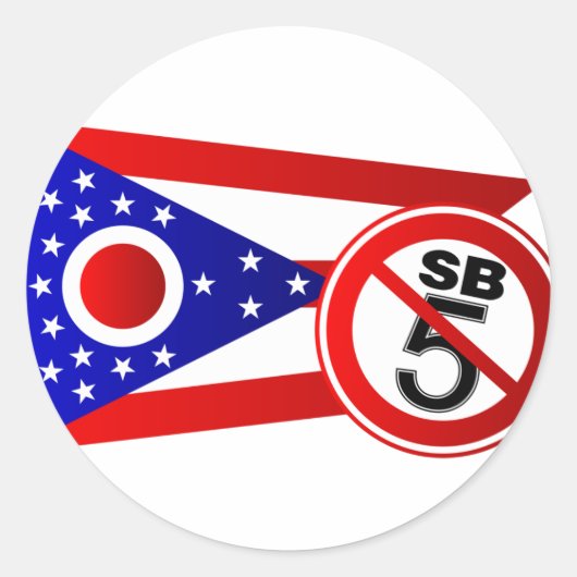 Sticker Rond Arrêt Ohio SB5 (Devant)