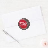 Sticker Rond Arrêter (Enveloppe)