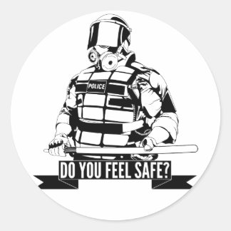 Sticker Rond Arrêter la brutalité policière Art pour les mouvem