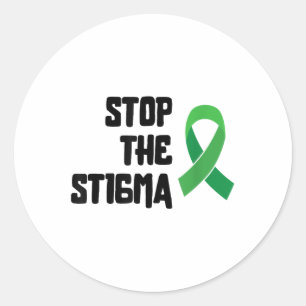 Sticker Rond Arrêter La Stigma Chemise La Sensibilisation À La