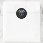 Sticker Rond Arrêter La Stigma Diffuser Le Mois De Sensibilisat (Sac)