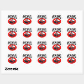 Sticker Rond Arrêter le fractionnement (Feuille)