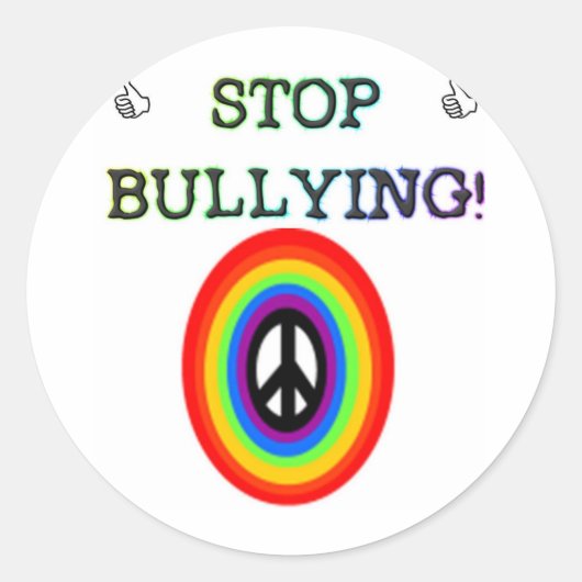 Sticker Rond arrêter le panneau d'intimidation (Devant)
