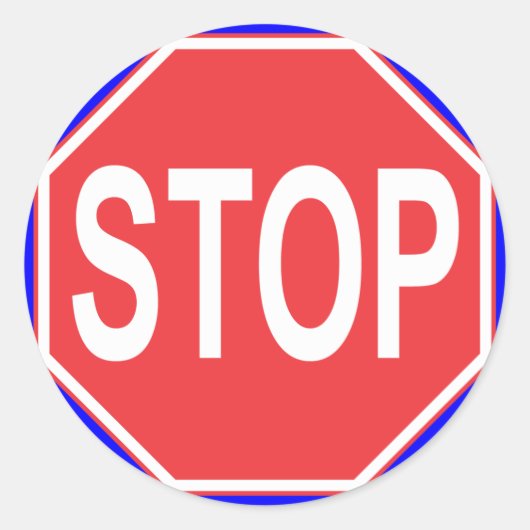 STICKER ROND ARRÊTER LE SIGNE (Devant)